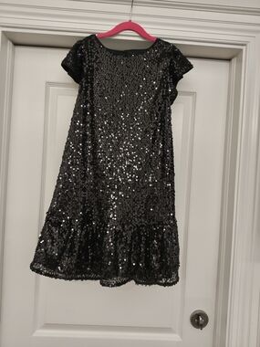 F&F Black Sequined Girls' Party Dress